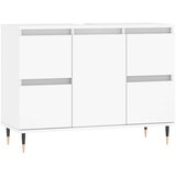 Maison Chic Kopalniška omarica - Kopalniški kabinet bela 80x33x60 cm inženirski les, (21794829) Cene