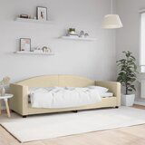 The Living Store Raztegljiva postelja krem 80x200 cm blago - Raztegljiv Kavč, (21659406) | Shoptok.si