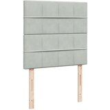 vidaXL Otomanski posteljni okvir z vzmetnicami siv 80x200 cm žamet | Shoptok.si