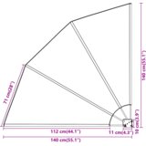  Zaslon za zasebnost na balkonu Bež 140 x 140 cm Poliester, (5000249928) Slike