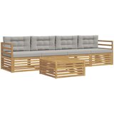  Set vanjskih sofa 5 kom. Bijela i svjetlosiva | Eponuda.com