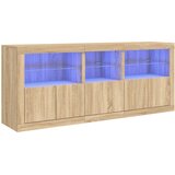  Komoda s LED svjetlima boja hrasta sonome 162 x 37 x 67 cm | shoptok.hr