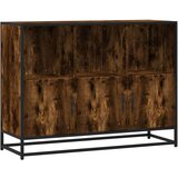 vidaXL Komoda dimljeni hrast 100x35x76 cm konstruirano drvo | shoptok.hr