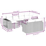  11-dijelni vrtni set s jastucima, sivi poliratan | shoptok.hr