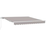  Skrovita tenda Svijetlo siva 350 x 250 cm Poliester i aluminij | shoptok.hr
