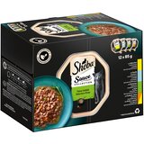  96 x 85 g Sheba različice pladnji po posebni ceni - Sauce Collection (kunec in zelenjava; postrv in zelišča; piščanec; puran in piščanec ter zelenjava) | shoptok.hr
