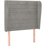  Vzglavje z ušesi svetlo sivo 83x23x118/128 cm žamet, (20952938) | Shoptok.si