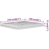  Madrac od pjene bijeli 160x210 cm tvrdoća H2 H3 | shoptok.hr