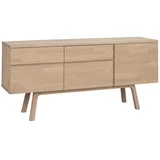 Komoda iz masivnega hrasta v svetli naravni barvi 170x77x42 cm Cleardale –