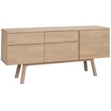 Rowico Komoda od punog hrasta u svijetloj prirodnoj boji 170x77x42 cm Cleardale – u