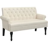 Klupa s naslonom 120 x 62 x 75,5 cm platnena | shoptok.hr