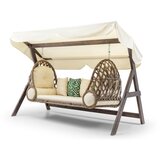 Hanah home saltanat - cream cream garden triple swing chair Cene