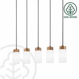  Visilica na sajli MARKUS 5xE27/15W/230V crna/hrast | Eponuda.com