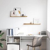  Polica na zidu Zidne 2 pcs Bež 80 x 9 x 3 cm Konstruirano drvo | Eponuda.com