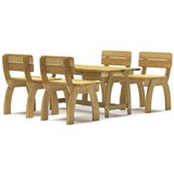 5-dijelni vrtni blagovaonski set od impregnirane borovine | shoptok.hr