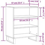  Komoda crna 57 x 35 x 70 cm od konstruiranog drva | shoptok.hr