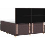  Boxspring krevet s madracem Tamno smeđa 140 x 200 cm Tkanina Slike
