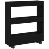  Uska kolica za pohranu Crni hrast 60 x 18 x 70 cm | shoptok.hr