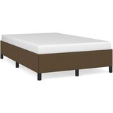 vidaXL Posteljni okvir temno rjav 120x190 cm tkanina, (21142557) | Shoptok.si