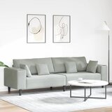 SOFA Svijetlo siva 250 x 77 x 76 cm Baršun | shoptok.hr