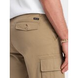 Ombre One color men's shorts with cargo pockets - sand | Eponuda.ba