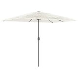 vidaXL Vrtni senčnik z jeklenim drogom bel 300x200x250 cm, (21320193) | Shoptok.si
