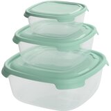 Pobeda Compani Doo Frigo posude UNICO za čuvanje hrane, set 3 0.4+1+2l, Menta | Eponuda.com