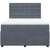  Krevet s oprugama i madracem tamnosivi 140x190 cm baršunasti | shoptok.hr