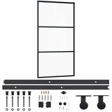 vidaXL Klizna vrata s priborom ESG staklo i aluminij 102 x 205 cm | shoptok.hr