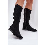 S. BARSKI Knee Boots With Perforated Shaft On Flat Heel S.Barski | shoptok.hr
