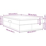 vidaXL Krevet s madracem i skladištem Crna 120 x 190 cm Baršun | shoptok.hr