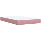 vidaXL Box spring postelja z vzmetnico roza 120x190 cm žamet | Shoptok.si