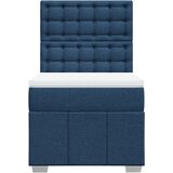  Krevet s oprugama i madracem plavi 90 x 200 cm od tkanine | shoptok.hr