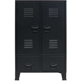  Ormar od metala u industrijskom stilu 67 x 35 x 107 cm crni | shoptok.hr