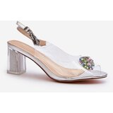S. BARSKI Transparent Sandals with Silver Embellishment D&A | shoptok.hr