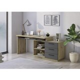 XORA kombinirana pisalna miza leseni material antracit, hrast artisan | Shoptok.si