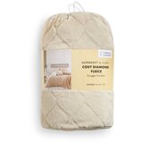 Catherine Lansfield Bež podaljšana posteljnina za zakonsko posteljo iz mikropliša 230x220 cm Cosy Diamond – | Shoptok.si