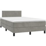  The Living Store Box spring postelja z vzmetnico svetlo siva 120x190 cm žamet - Box Spring Postelja, (21491542) | Shoptok.si