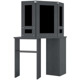vidaXL Kutni toaletni stolić s LED svjetlom sivi 111 x 54 x 141,5 cm | shoptok.hr