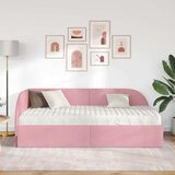  Kutni krevetni okvir s madracem 2 kom. Ružičasta 100 x 200 cm | shoptok.hr