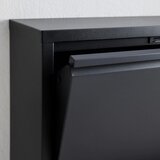 Mömax omara za čevlje max 3, z loputami, črna, kovina | Shoptok.si