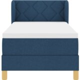 Box Spring Krevet s Madracem - Plava - 80x200 cm - Tkanina | shoptok.hr
