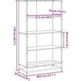 vidaXL Knjižna omara siva sonoma 80,5x35x139 cm inženirski les | Shoptok.si