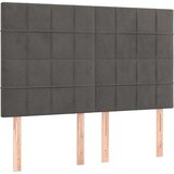  Posteljno vzglavje temno sivo 144x5x118/128 cm žamet, (20736213) | Shoptok.si