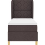 Box Spring postelja z vzmetnico temno rjava 80x200 cm tkanina, (22052252) | Shoptok.si