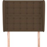  Uzglavlje s ušima tamnosmeđe 83 x 23 x 118/128 cm od tkanine | shoptok.hr