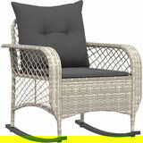 Maison Chic Vrtni gugalni stoli - Stol za vrt z blazinami svetlo siv poli ratan JS272, (21878657) | Shoptok.si