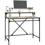  Radni stol boja hrasta 100x50x90 cm konstruirano drvo i željezo | Eponuda.ba