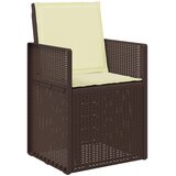  Vrtni set za objed s jastukom 7 pcs Smeđa i krem PP | Eponuda.com