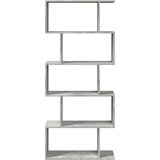 Pregrada regal za knjige 5 razina sivi 70x24x161 cm drveni | shoptok.hr